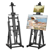 VEVOR Studio H-Frame Easel Holds Canvas Art up to 77" Beechwood Artists Easel - $146.49