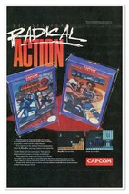 Capcom MegaMan 2 &amp; Strider Nintendo NES Games Vintage 1989 Newsprint Magazine Ad - £7.62 GBP