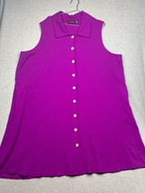 Nina Leonard Pebbled Dress Shirt Button Up Midi Dress Plus 4X Lagenlook Minimal - £28.88 GBP