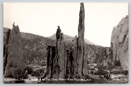 Cathedral Spires Garden Of The Gods Pikes Peak Reg Colorado Sanborn Postcard L26 - £5.55 GBP