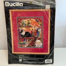 Bucilla Curiosity Cats Counted Cross-Stitch Kit  Kittens &amp; Books 41487 SEALED - £19.68 GBP
