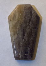 Coffin  Shaped  Stone Crystal Chalcedony Purple 1.75” H X  1” W - $7.60