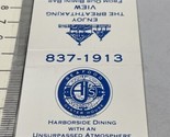 Vintage Matchbook Cover  Harborside Dining  Seafood Oyster House  gmg  U... - £9.78 GBP