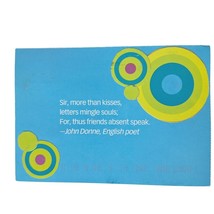 Postcard Sir More Than Kisses Letters Mingle Souls Poetry John Donne Chrome - $90.22 MXN