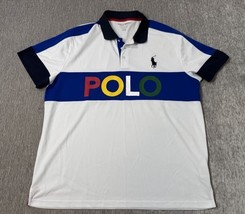 Polo Sport Ralph Lauren Shirt Mens XL White Color Spellout Performance B... - $39.59