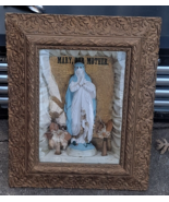 Mary Our Mother Catholic Statue Framed Shadow Box Diorama. - £297.87 GBP