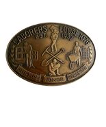 Vintage Laborers Local 1076 Union Belt Buckle Justice Honor Strength Bra... - $30.60