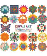 Watercolor Diwali Rangoli Art: Floral Mandala Designs (Digital Download) - $1.75