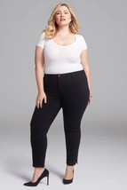 Curves 360 by NYDJ Slim Straight Ankle Jeans in Black With Side Slits Sz 26 NWT - £38.33 GBP