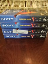 Set Of 4 Sony Premium Grade VHS 6 Hour T-120VF 246m - Used - £14.85 GBP