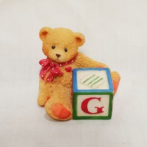 Cherished Teddies ABC &quot;G&quot; Mini Letter Block 1995 Enesco Hillman 158488G ... - £12.16 GBP