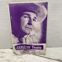 Randolph Scott Tall Riding Man Carolyn Theater Movie Program Piggott Ark... - £7.78 GBP