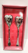 Valentines Day Heart Shaped Serving Spoons Set Silver - $25.73