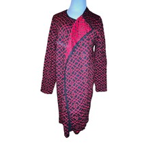 Vintage Andrea Jovine Womens Geometric Open Front Cardigan Sweater Red S... - $12.79