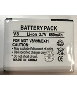 BATTERY PACK V8 Li-Ion 3.7V 650 mAh for MOTOROLA RAZR2 V8/V9M/BX41 - $146.52 MXN