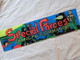 Forces Spéciales Kung Fu Commando Arcade Armoire Marquee Drapeau Origina... - $1,837.91 MXN