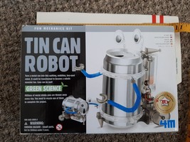 STEM 4M Tin aluminum Can Robot 3653 green science walking wobbling mechanics - £5.05 GBP