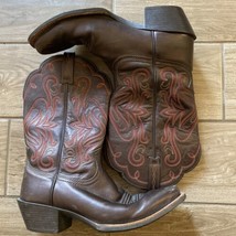 WOMENS ARIAT SIZE 9B Brown SQUARE TOE COWBOY Cowgirl Boots - £59.95 GBP