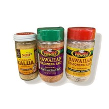 Noh Hawaiian Salt Seasoning 3 Pack (Alaea &amp; Rock Salt,Kalua,All Purpose) - £52.81 GBP