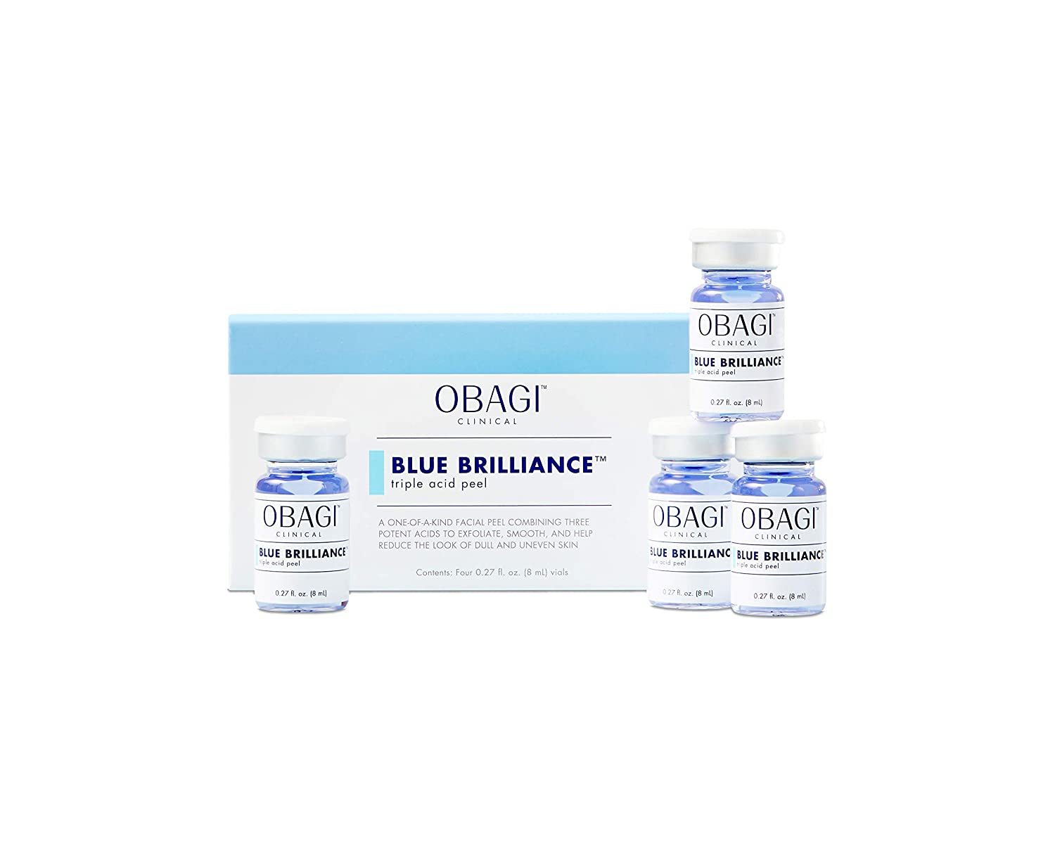 Obagi Clinical Blue Brilliance Triple Acid Peel 4 Piece Kit (0.27 Fl Oz Per Vial - $90.00