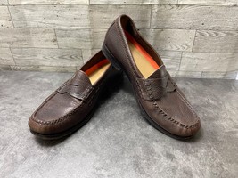 Cole Haan Pinch Grand O.S Men&#39;s Shoes Brown 9.5M Pebbled Leather Penny Loafers - £30.64 GBP