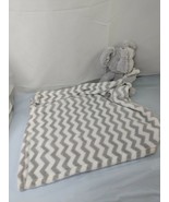 Gray Elephant Plush Lovey Chevron Security Blanket Zigzag Stuffed Animal... - $15.25