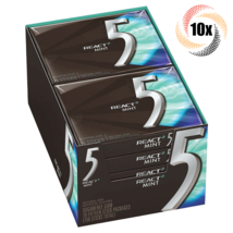 Full Box 10x Packs 5 Gum React 2 Mint Flavor | 15 Sticks Per Pack - $28.83