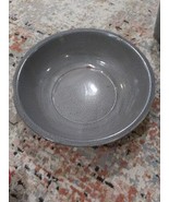 Vintage Rustic Farmhouse Gray Enamelware Graniteware Wash Basin Bowl 13.5&quot; - $18.69