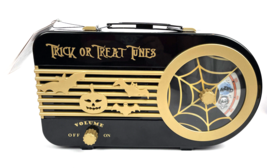 Mr Halloween Trick or Treat Tunes Radio Animated Black Spider Bats Spooky - $47.00