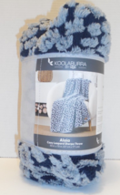 Koolaburra by UGG Alaia 50 x 70 Steeple Blue Cozy Leopard Sherpa Throw Blanket - £30.92 GBP