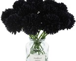 12 Pcs Faux Ball Bouquet Black Flowers For Home Halloween Party Fall Har... - $25.99