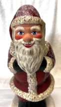 Ino Schaller 10 3/4&quot; Santa Toy Bag Papier Mache Plaster Christopher Radko 12/600 - £307.54 GBP