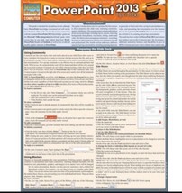 BarCharts Powerpoint 2013 Tips &amp; Tricks Quickstudy Easel Guide - £4.70 GBP