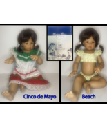 2004 Limited 36/200 Monika Levenig 16” Beach /Cinco De Mayo Porcelain Do... - $2,445.69 MXN