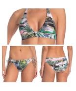 The Bikini Lab Women Sz M Pink Tropical Beach Triangle String Two Piece Swimsuit - $25.00