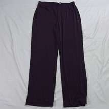 Easywear Chico&#39;s 2 / Medium Slinky Purple Straight Pull On Casual Pant - £17.22 GBP