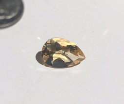 Faceted Citrine, 17x7mm - Pear Cut - 11Cts - AAA Natural Gemstone Genuine - £14.30 GBP