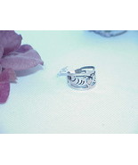 Sterling Doves &amp; Heart Band Ring Sz 7 Grams 1.9 Antique Vintage Wedding ... - $54.71 CAD