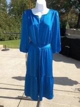 Nwt Lucky Brand Fab Blue Dress L - $39.99