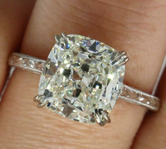 Engagement Ring 2.25Ct Cushion Cut Simulated Diamond White Gold Plated Size 9.5 - £107.55 GBP