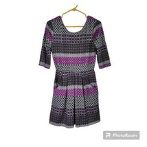 Speechless Juniors Girls Size 7 Purple Grey 3/4 Sleeve Sweater Dress - $12.19