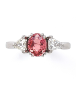 Platinum GIA Genuine Natural 1.03 Carat Padparadscha Sapphire Ring (#J6506) - €7.625,84 EUR