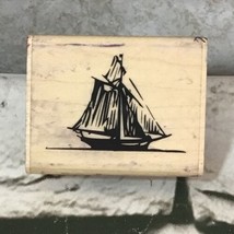 Sail Boat Pirate Ship Rubber Stamp Monet Time2Fly Uptown Design Co - £7.85 GBP