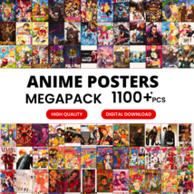 Anime Posters Mega Set - 1100+ PCS Collage Kit, Manga Art, Anime Wall Decor - £8.04 GBP