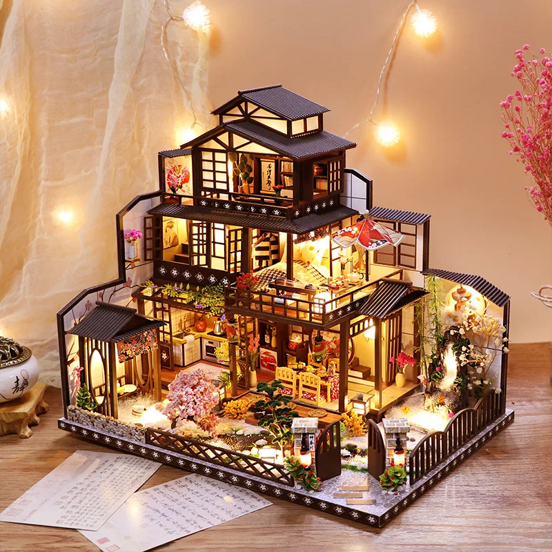 DIY Dollhouse Casa Miniature Furniture Kit Large Ancient Capital Wooden Doll - £74.65 GBP+