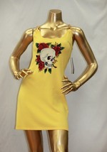 Women&#39;s Ed Hardy Yellow Skull Chain Dress - £129.48 GBP