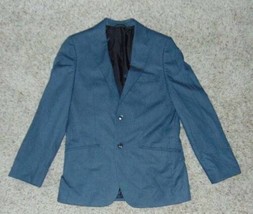 Mens Suit Jacket Apt 9 Black Modern Fit Gray Polyester Blend size 36S - £30.07 GBP