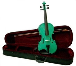 Merano 1/16 Violin ,Case, Bow ~ Green - $79.99