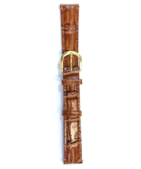 Timex 14mm Padded Croco Grain Brown Watch Band With Gold-tone Buckle - $15.32 CAD