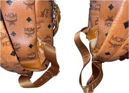 Authentic MCM Stark Studded Backpack Cognac Visetos Medium Brown image 10